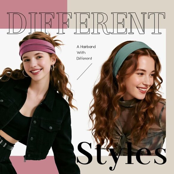 Wide Fabric Headbands for Women Non Slip Comfortable Hair Accessories main image 9